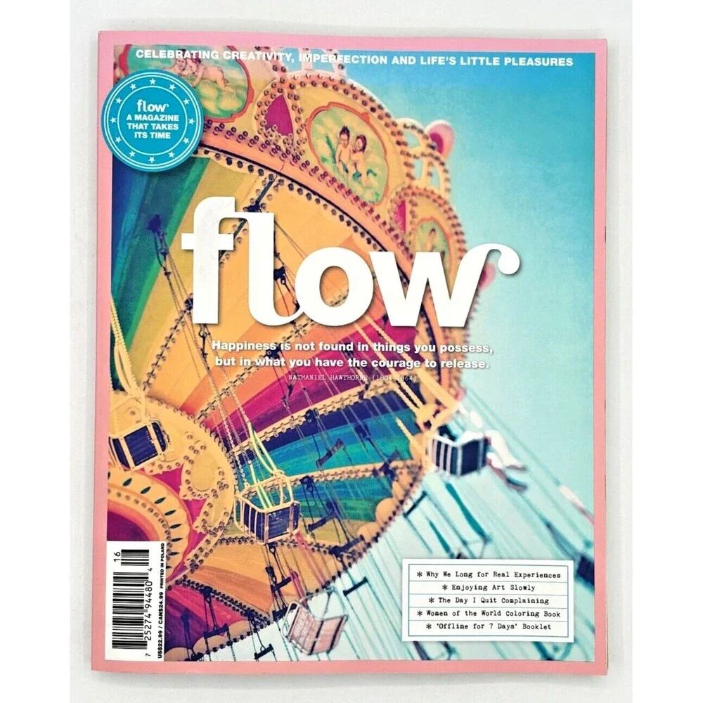 Flow Magazine Issue #16 Happiness Enjoying Art World of Coloring Flow Extras NEW